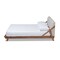 Baxton Studio Sante Mid-Century Beige Upholstered Wood Full Size Platform Bed 156-9290 - alternate 2